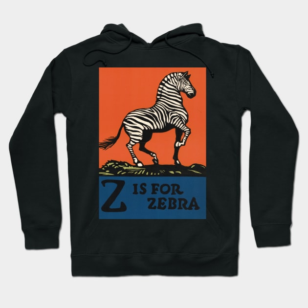 Z is for Zebra: ABC Designed and Cut on Wood by CB Falls Hoodie by EphemeraKiosk